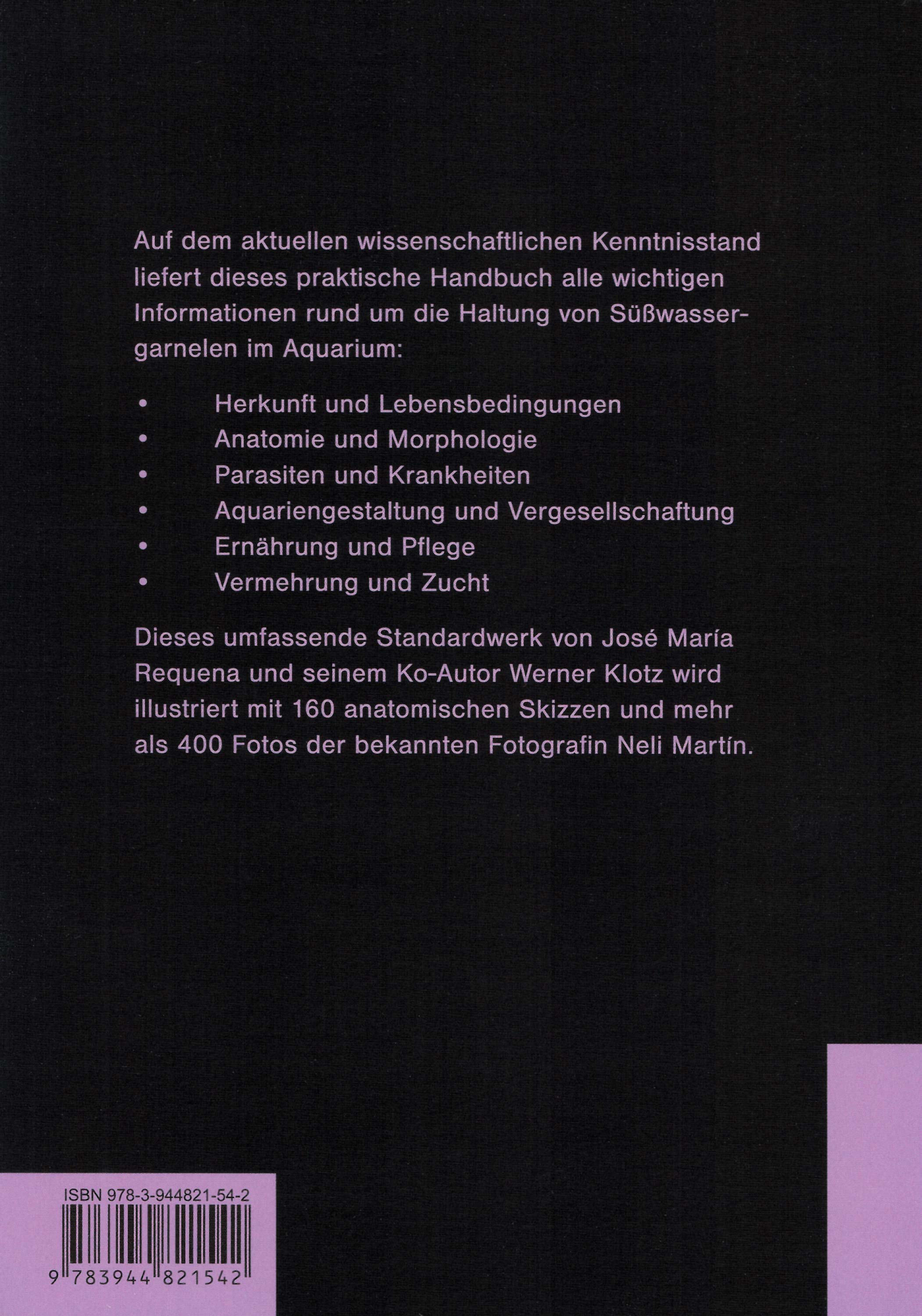 Garnelen im Aquarium - Das Handbuch / Rückseite