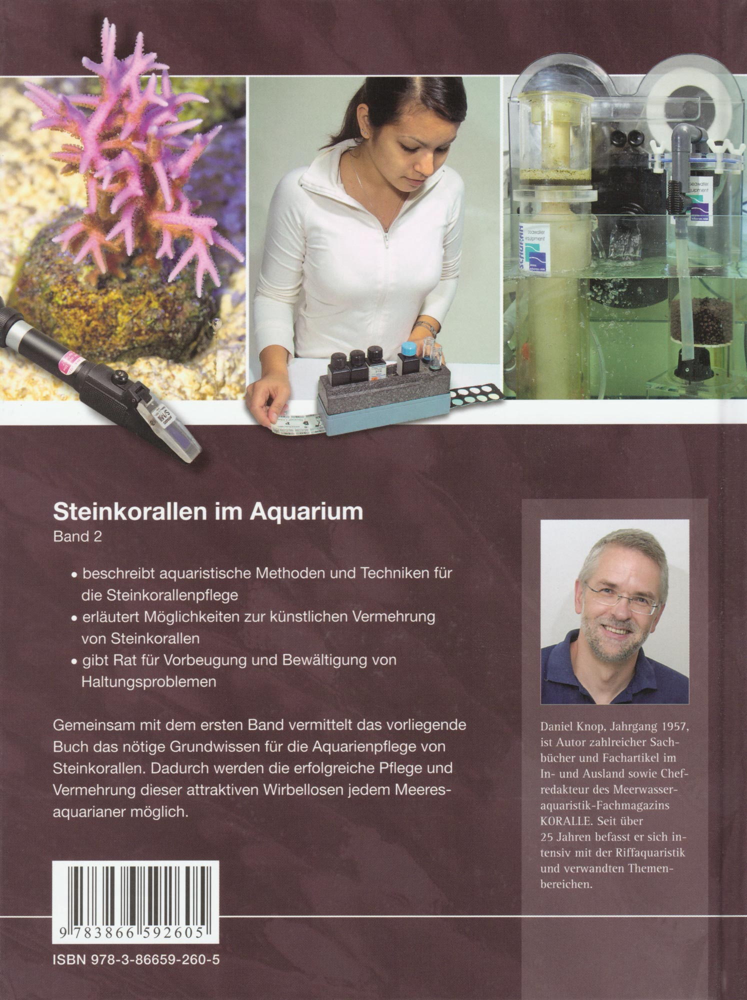 Steinkorallen im Aquarium - Band 2 - Rückseite